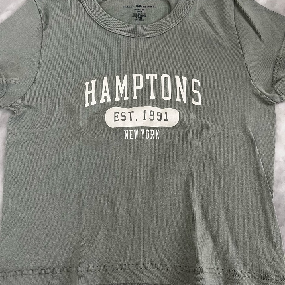 Sage Green Hamptons Brandy Melville Tee One Size